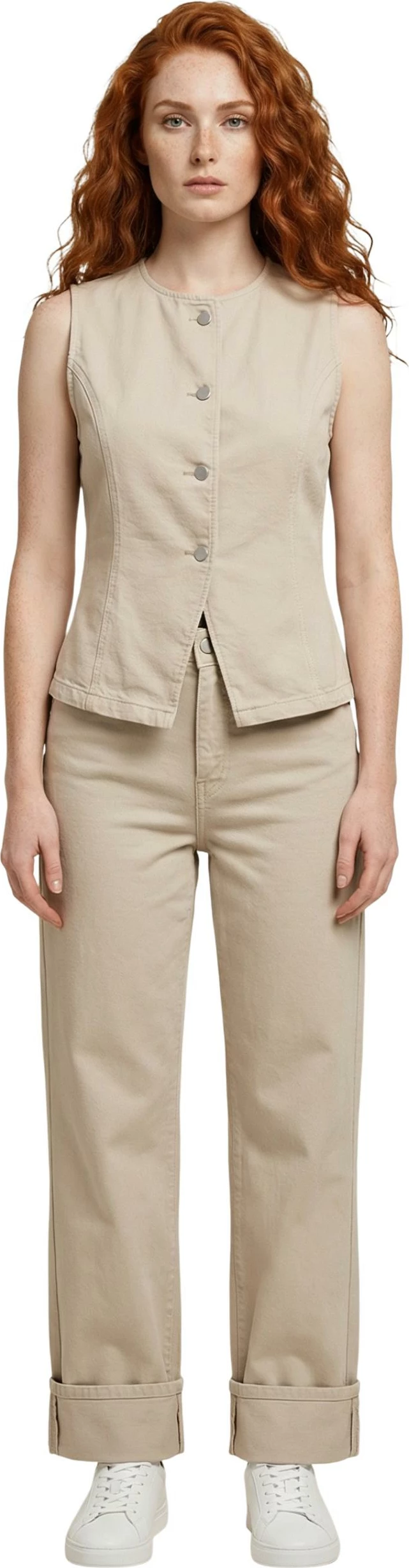 Xhinse për femra Only Onleverly Hw Slim St Fold-Up CC Pnt 15364368, bezhë e çelët [Madhësia: S/32]