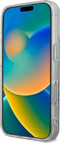 Mbështjellës Guess IML 4G MagSafe për iPhone 16 Pro, Blu