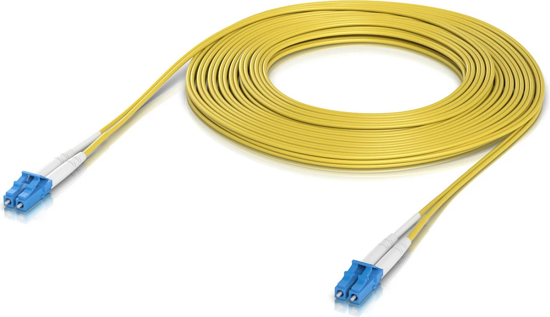 Kabllo fiber optike Ubiquiti UACC-OFC-S2-LULU-10M, LC/LC, OS2 single-mode, 10 m, 100 Gbit/s, e verdhë