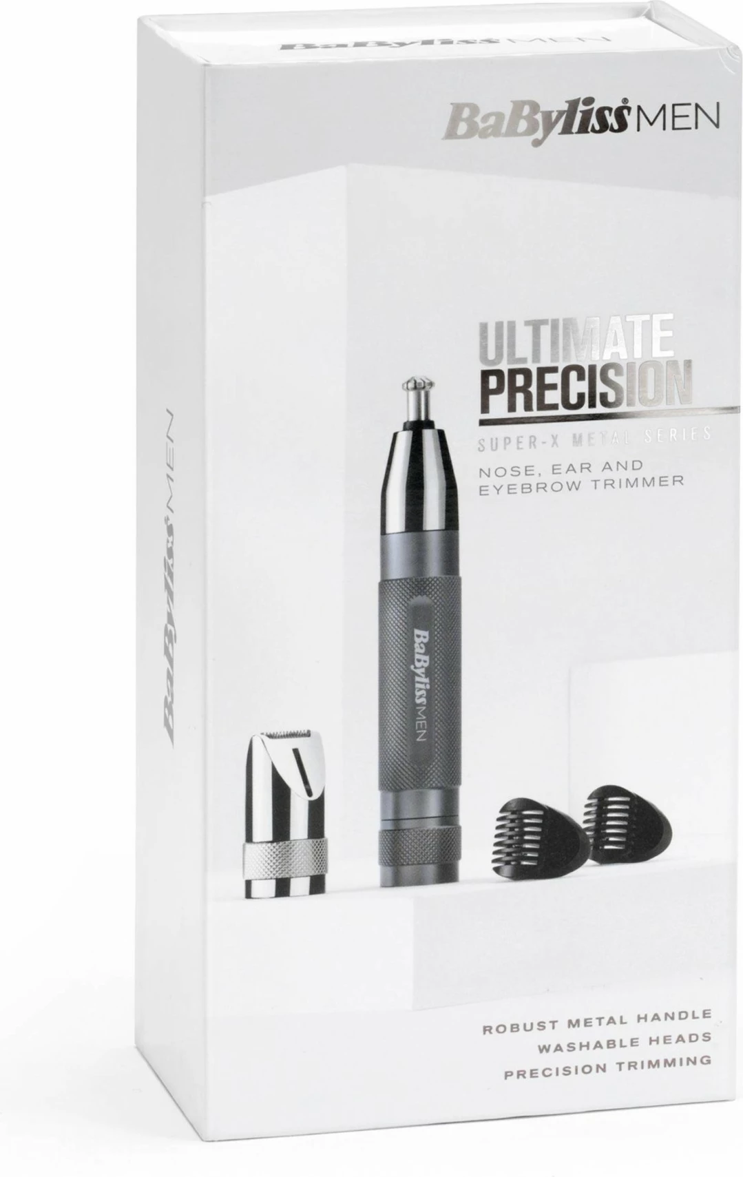 Makinë rroje BaByliss E116E, për veshë, vetulla, hundë, gri, argjend