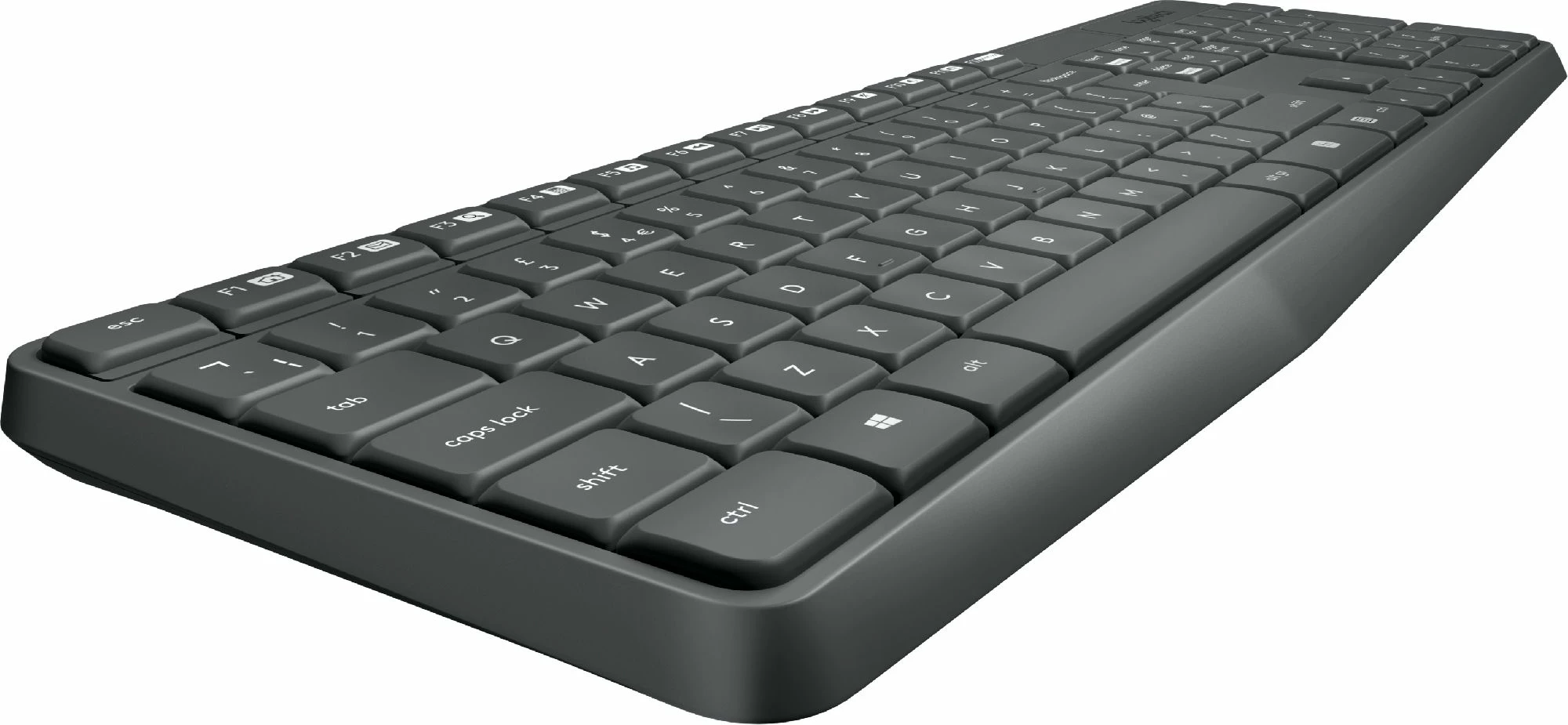 Set tastierë + maus Logitech MK235 (920-007931), wireless me USB nano receiver, US layout, gri