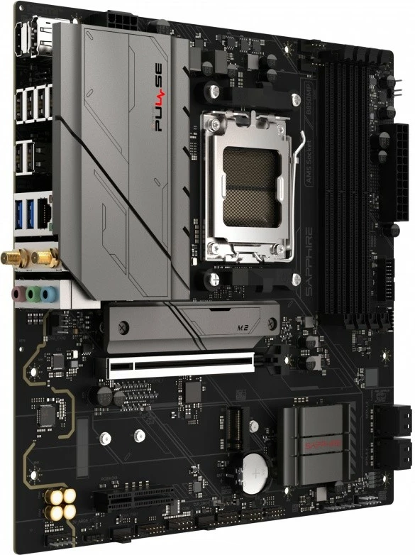 Pllakë amë, Sapphire Technology, PULSE B850M WIFI, Socket AM5, micro ATX, 4x DDR5 deri 256GB, PCIe 5.0 M.2, Wi‑Fi 6, Bluetooth 5.3