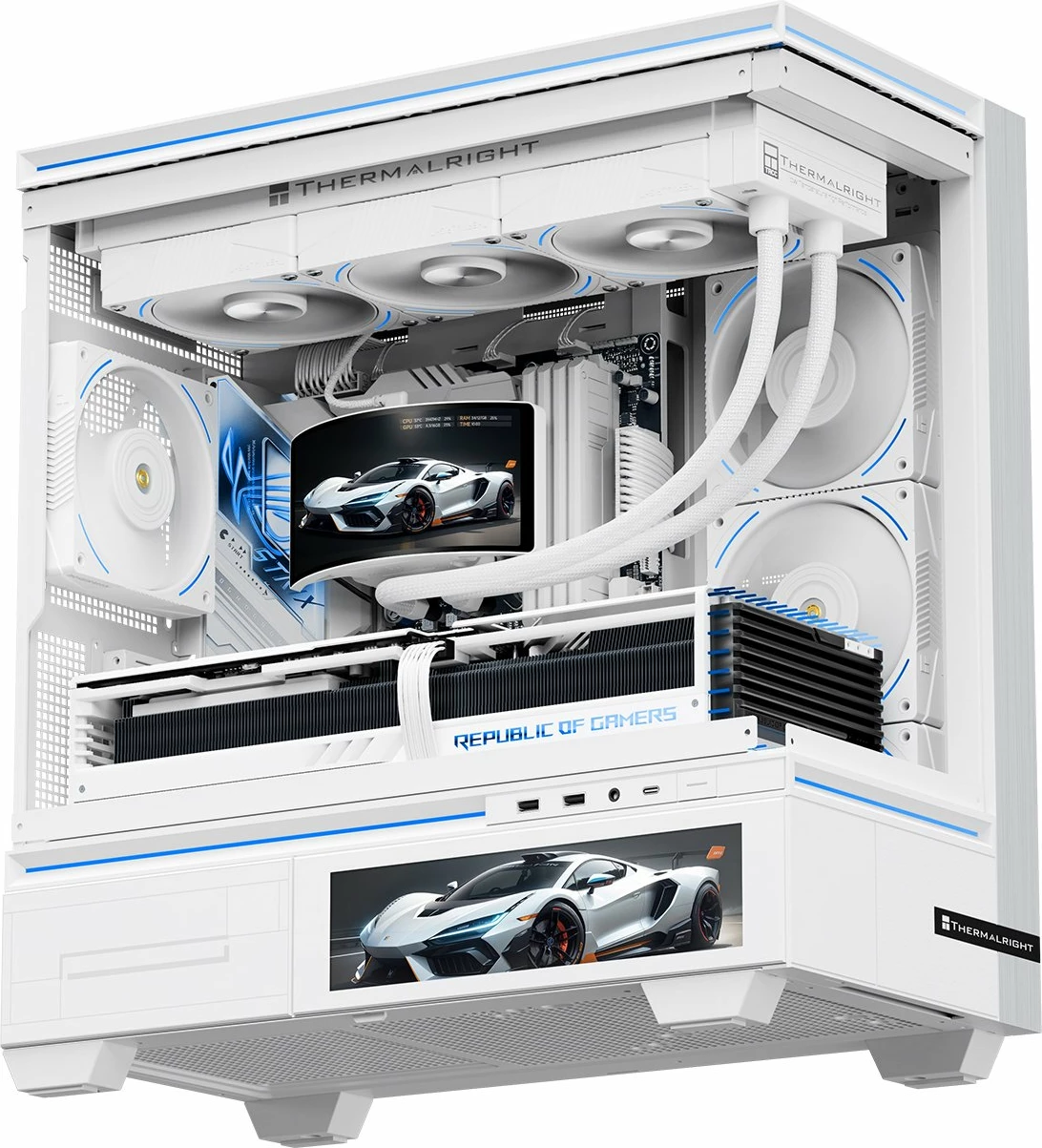 Ftohje me ujë Thermalright Rainbow Vision 360 Turbo ARGB 360mm, LCD 6.67\", 3x120mm PWM, e bardhë