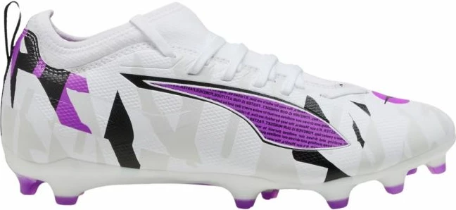 Atlete futbolli Puma për fëmijë, të bardha dhe vjollcë