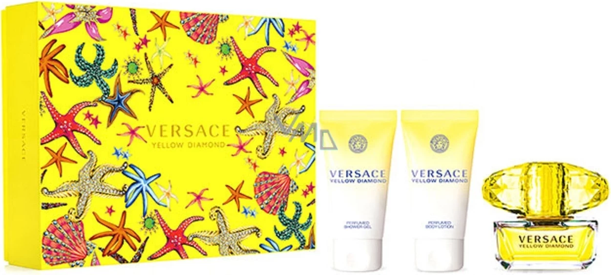 SET Versace Yellow Diamond ,Eau De Parfum  50ml+ Shower Gel+Body Lotion