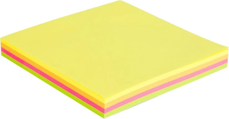 Deli Postit 76X76 100Fl Neon Mix 1/12 A02602