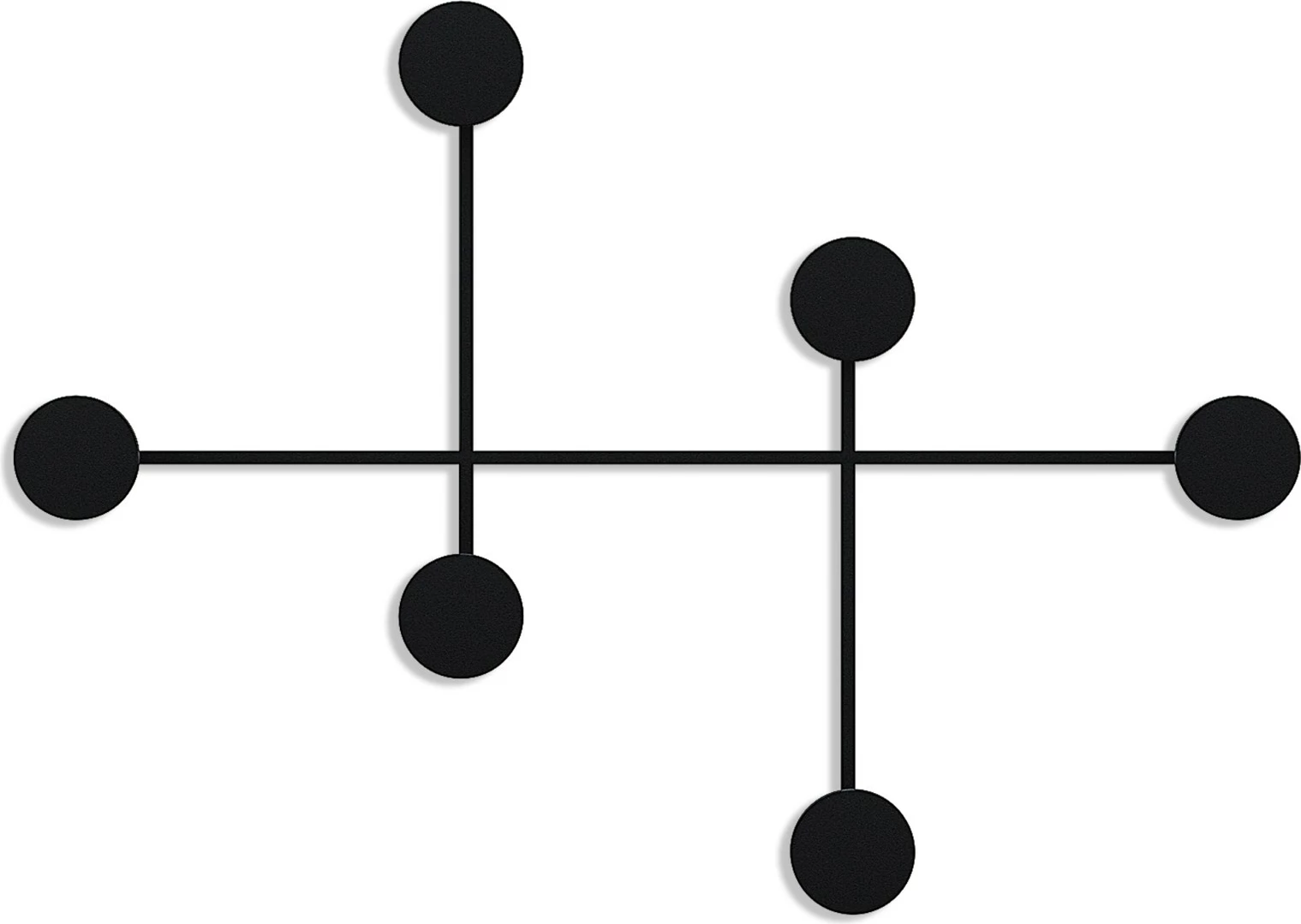 Varëse muri metalike Wallity, Dama, e zezë, 82x60x10cm