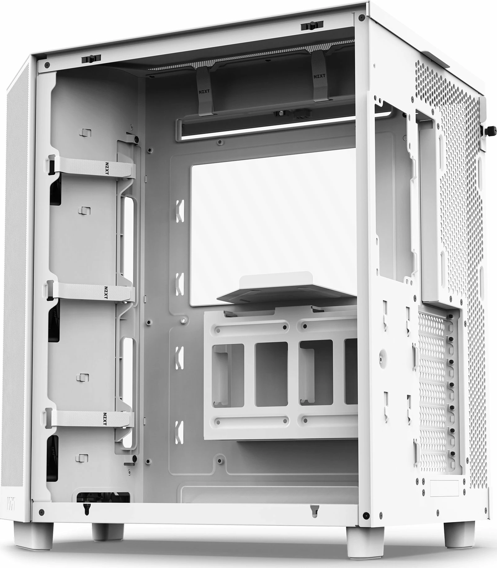 Kasë NZXT H6 Flow CC-H61FW-01 Midi Tower ATX/mATX/Mini-ITX, 3x120mm fan, e bardhë