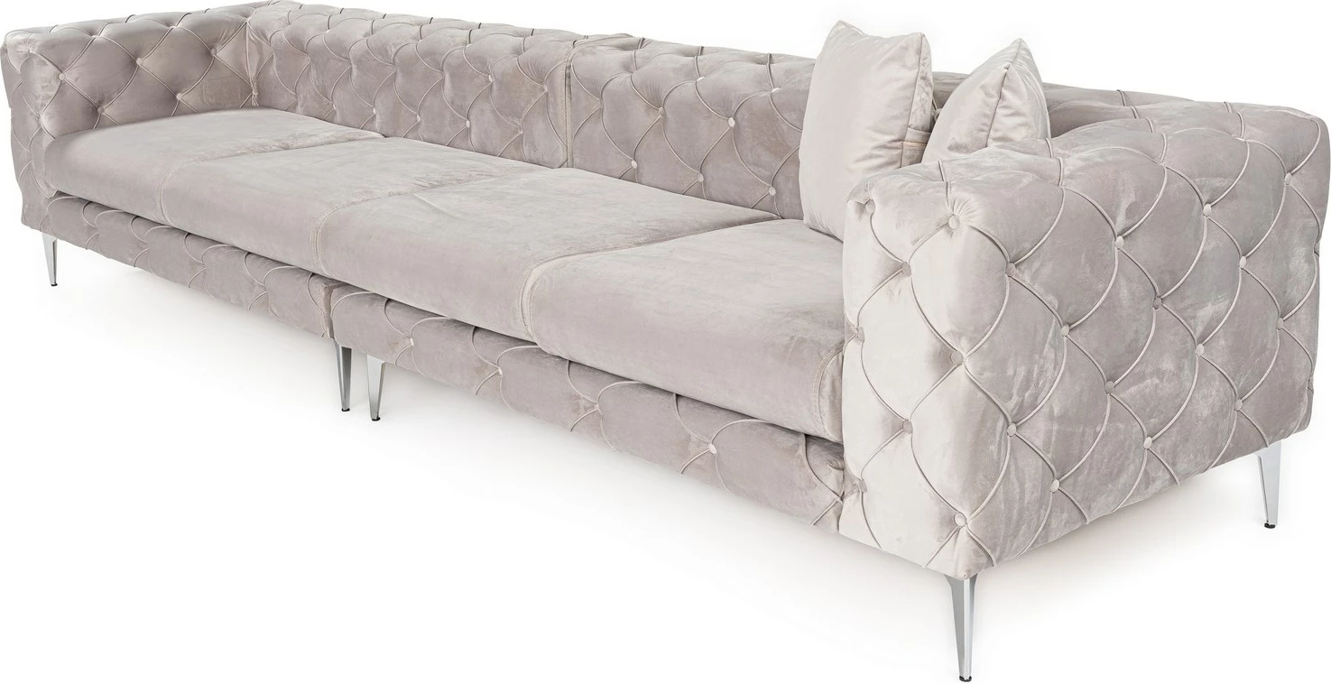 Divan katër vendesh Atelier del Sofa, Como, ngjyrë gri e çelët