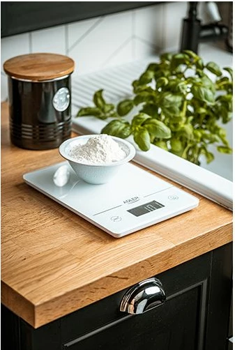 Peshore kuzhine Adler AD3170W 15 kg, e bardhë transparente