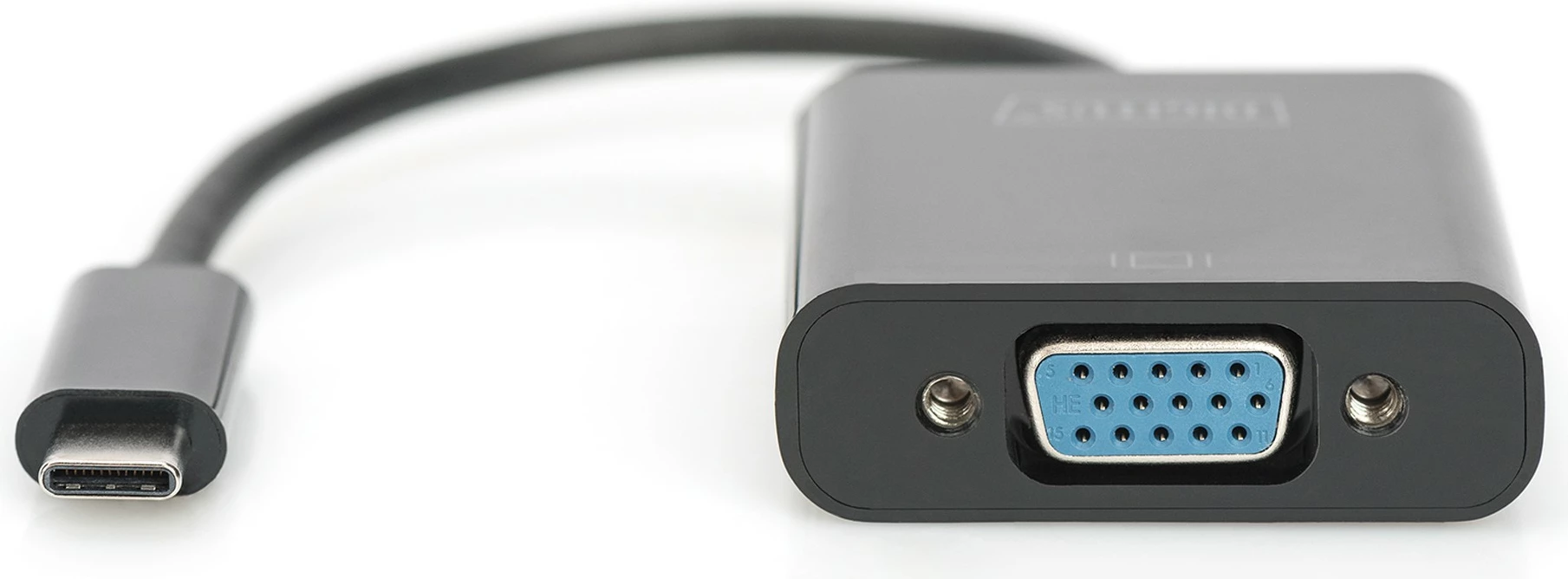 Adapter USB-C në VGA Digitus, 19.5cm, i zi