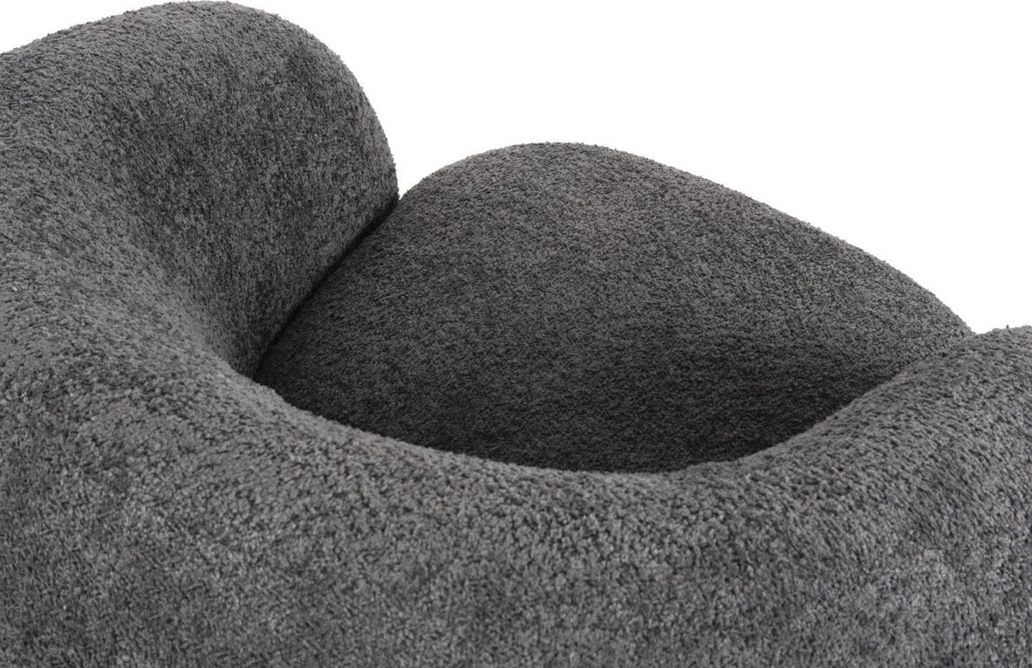 Fotelje KARPEN FH9600.01, stof boucle, gri, 93x87x78H cm