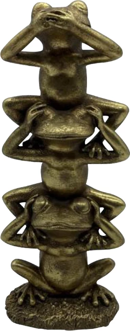 Dekor bretkosash, polirezine, ngjyrë ari, 10x6x22 cm