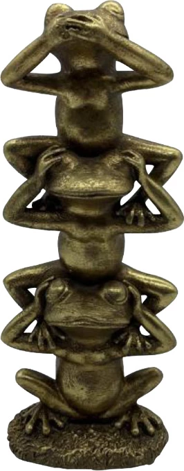 Dekor bretkosash, polirezine, ngjyrë ari, 10x6x22 cm