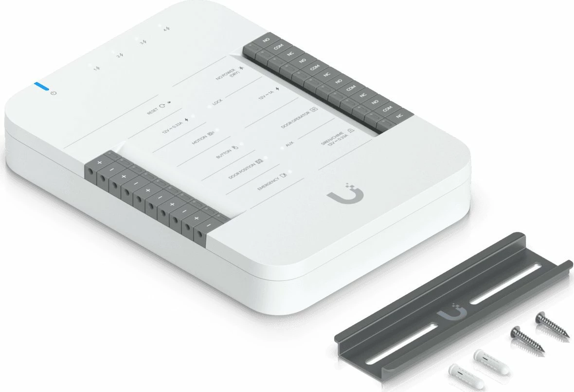 Kontroller qasje dere Ubiquiti UA-HUB-DOOR Access Door Hub, 1 derë, Ethernet/Wi‑Fi, i bardhë, 1 copë