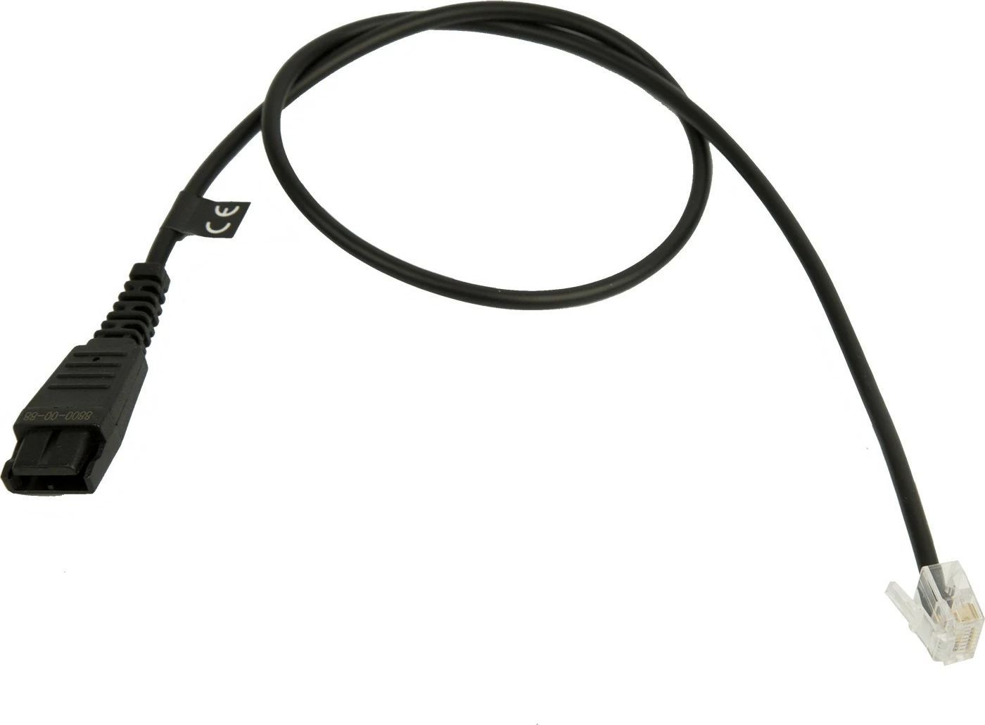 Kabllo QD në RJ45 GN NETCOM 0.5m, e zezë