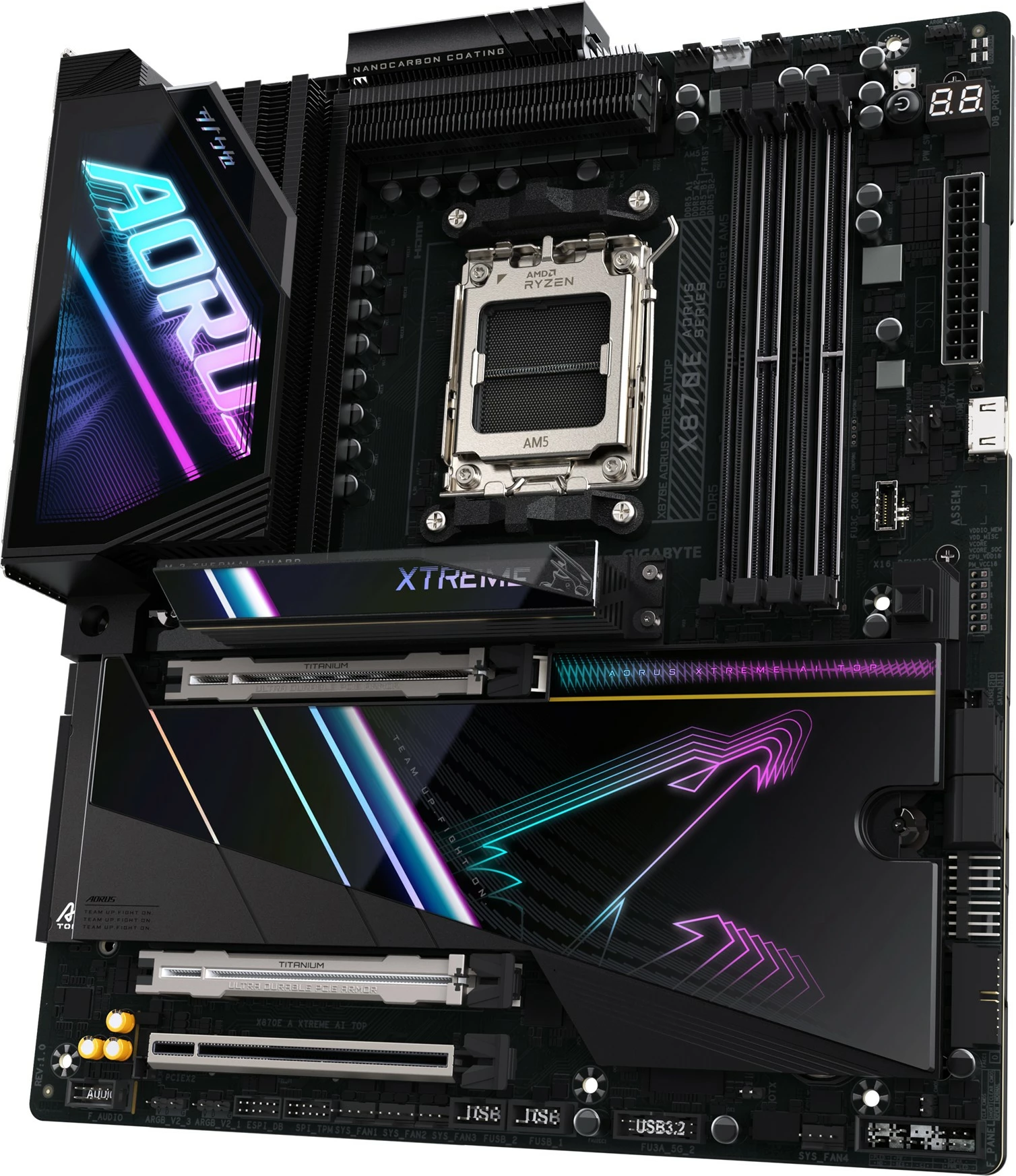 Pllakë amë Gigabyte X870E AORUS XTREME AI TOP, Socket AM5, RGB