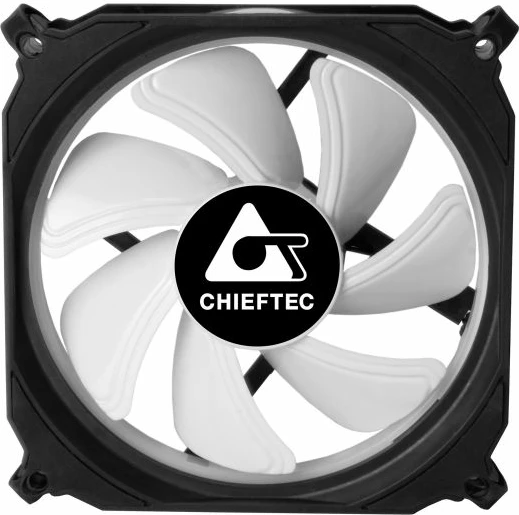 Set ventilatorësh RGB CHIEFTEC TORNADO CF-3012-RGB, 3x120mm, ARGB +5V, me kontrollor & telekomandë, e zezë, paketë 3 copë