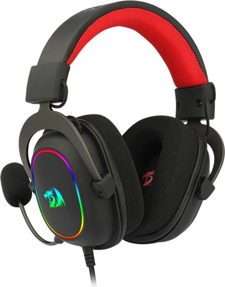Kufje Redragon H510 Zeus X, USB me kabllo, 7.1 Surround, RGB, altoparlantë 50 mm, mikrofon omnidireksional, të zeza