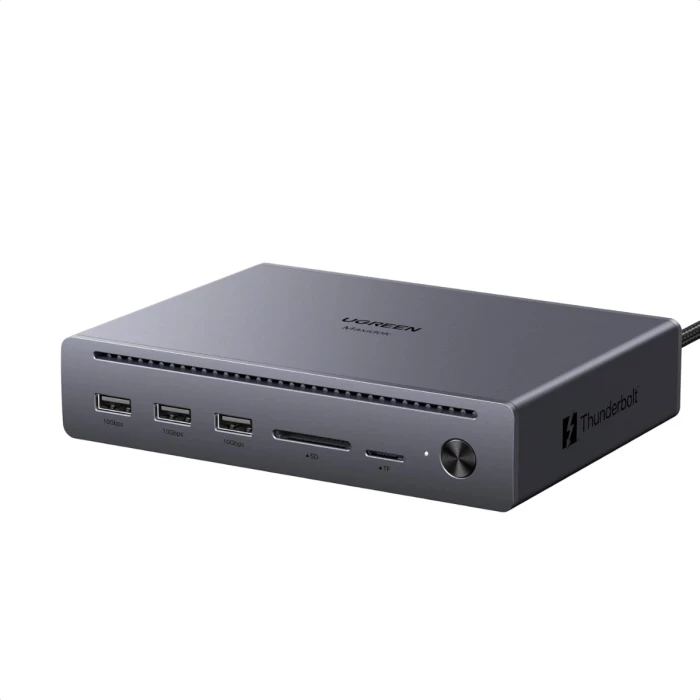 Docking station UGREEN Revodok 75795F Thunderbolt 5 10në1 140W GaN, Gri