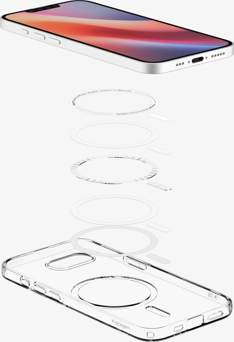Mbështjellës Spigen Liquid Crystal MagSafe për iPhone 16e, TPU, slim, 1 copë, Transparent