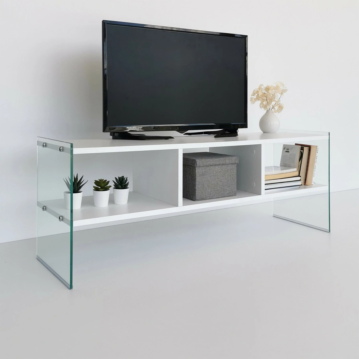 Komodë TV Hanah Home, TV400, ngjyrë e bardhë