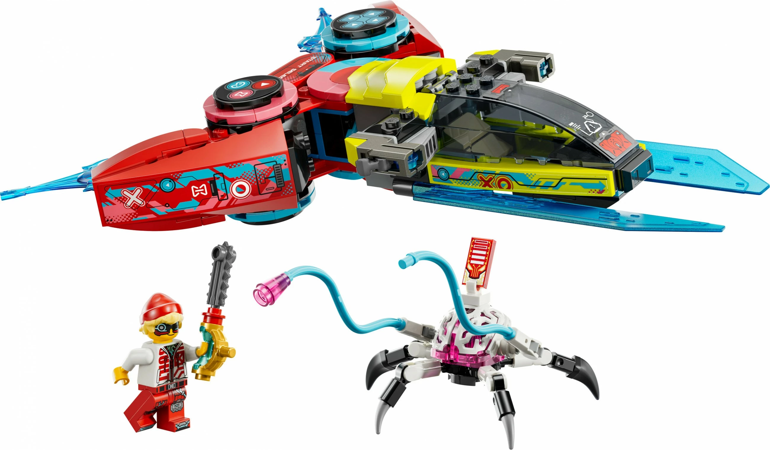 Set ndërtimi LEGO DREAMZzz 71489, Cooper's Gaming Controller Jet, 266 pjesë, shumëngjyrësh