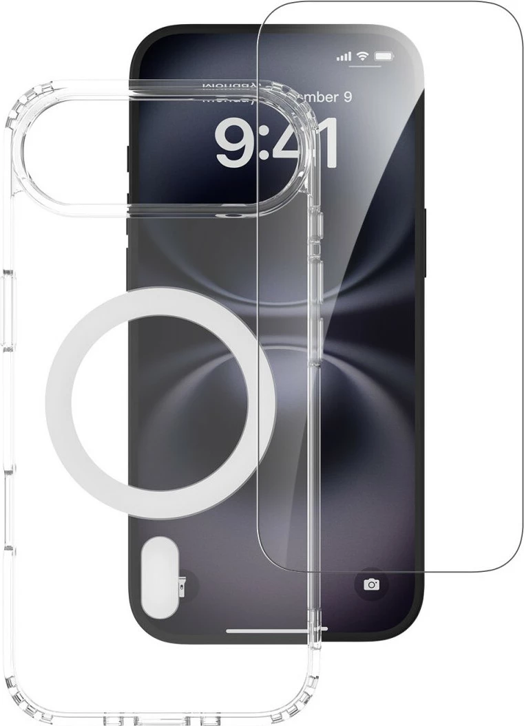 Mbështjellës 4smarts 360 Premium Protection Set për Apple iPhone Air, transparent