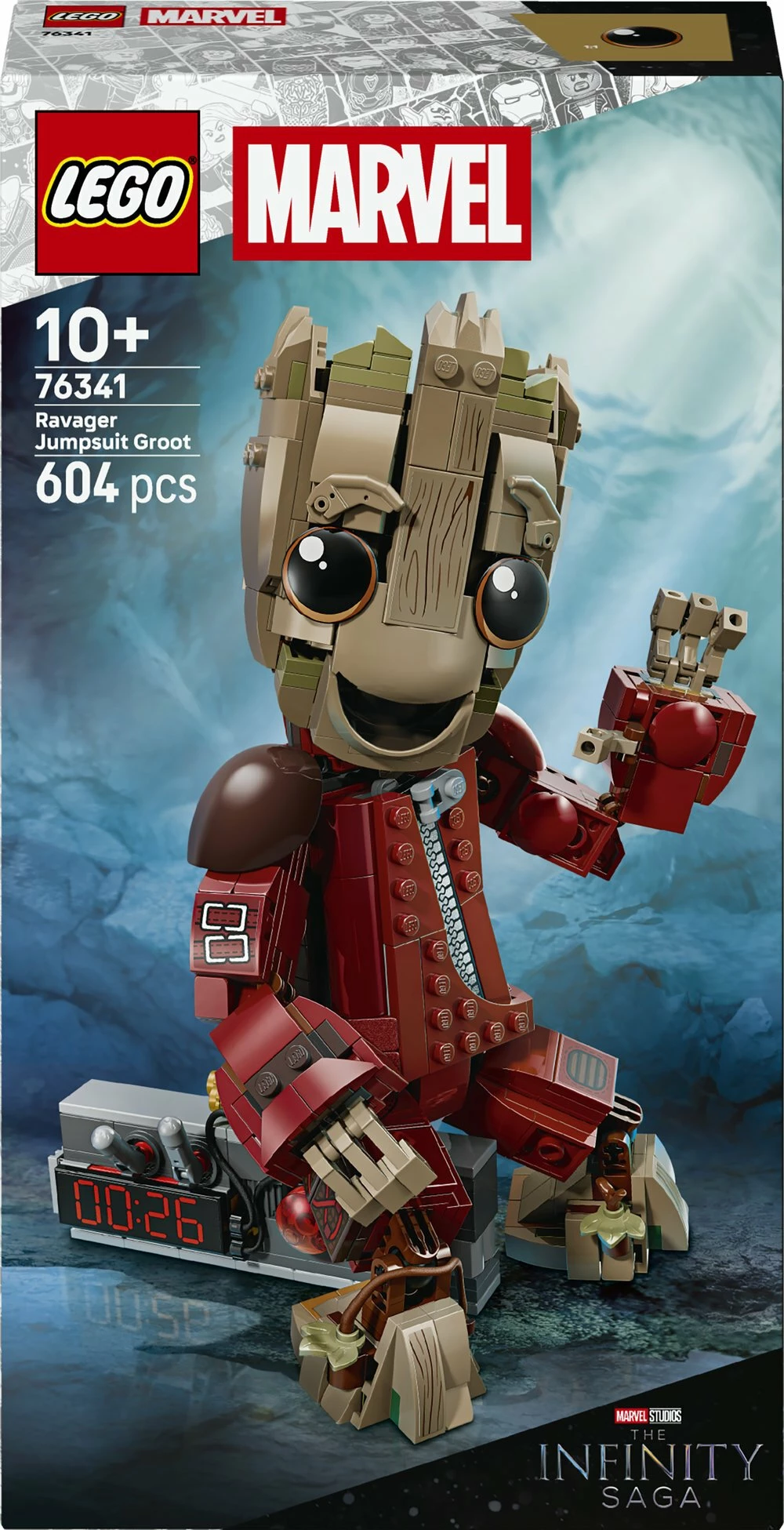 Set LEGO Marvel Groot në kostum Ravager 76341, 604 copë