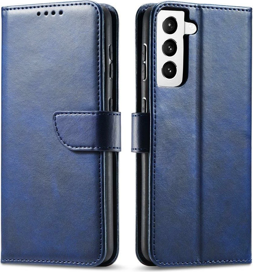 Mbështjellës Hurtel Magnet Case Elegant për Samsung Galaxy S22+, me kapak, kaltër