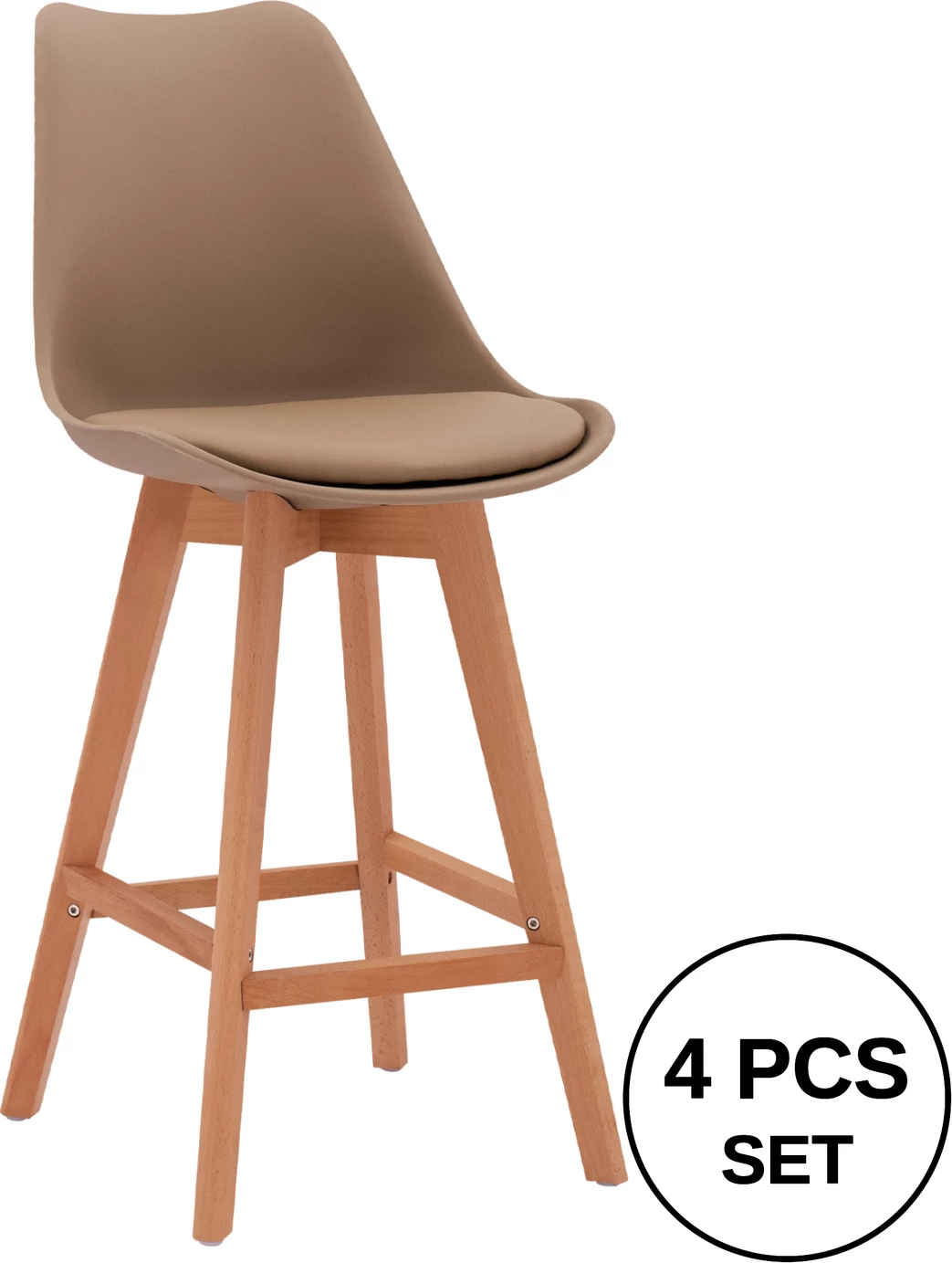 Karrige për bar Vegas FH8000.45 ngjyrë kapuçino 48x58x105 cm, set prej 4 copash