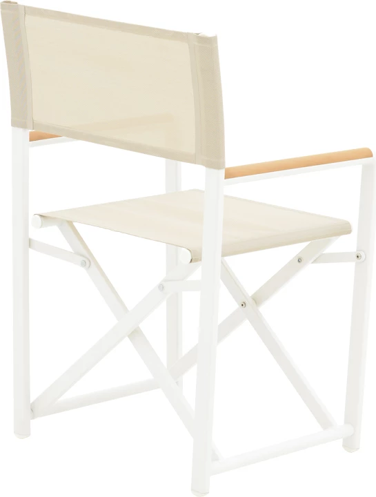 Set tavoline me karrige Kliton-Mabu, 5 pjesë,, alumin, ngjyrë e bardhë, 150x80x74cm