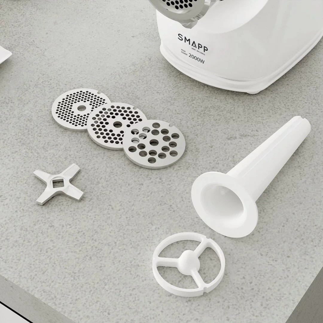 Makinë mishi SMAPP 489.81, 2000 W, Bardhë