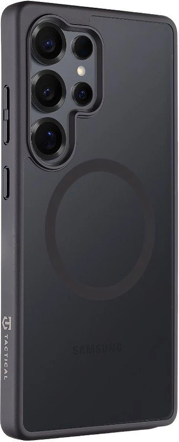 Mbështjellës silikoni Tactical Asphalt MagForce për Samsung Galaxy S25 Ultra 5G, MagSafe, anti-shock, transparent black