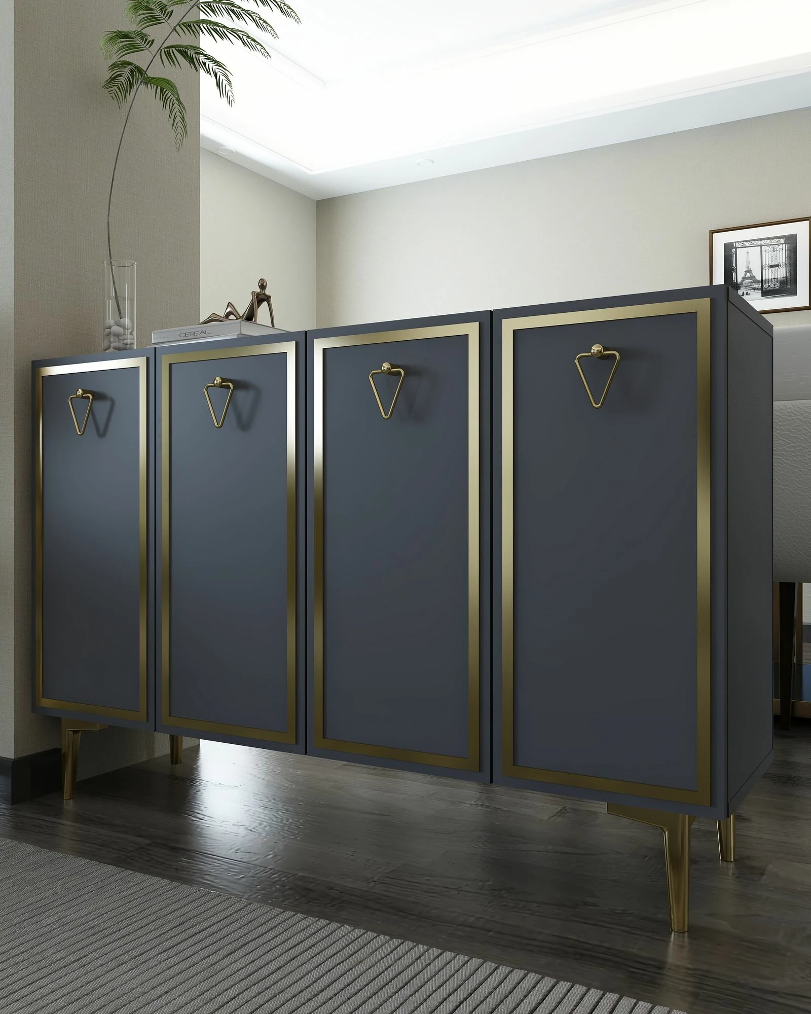 Konsol Skye Decor, anthracite, gold, 8160KM-1