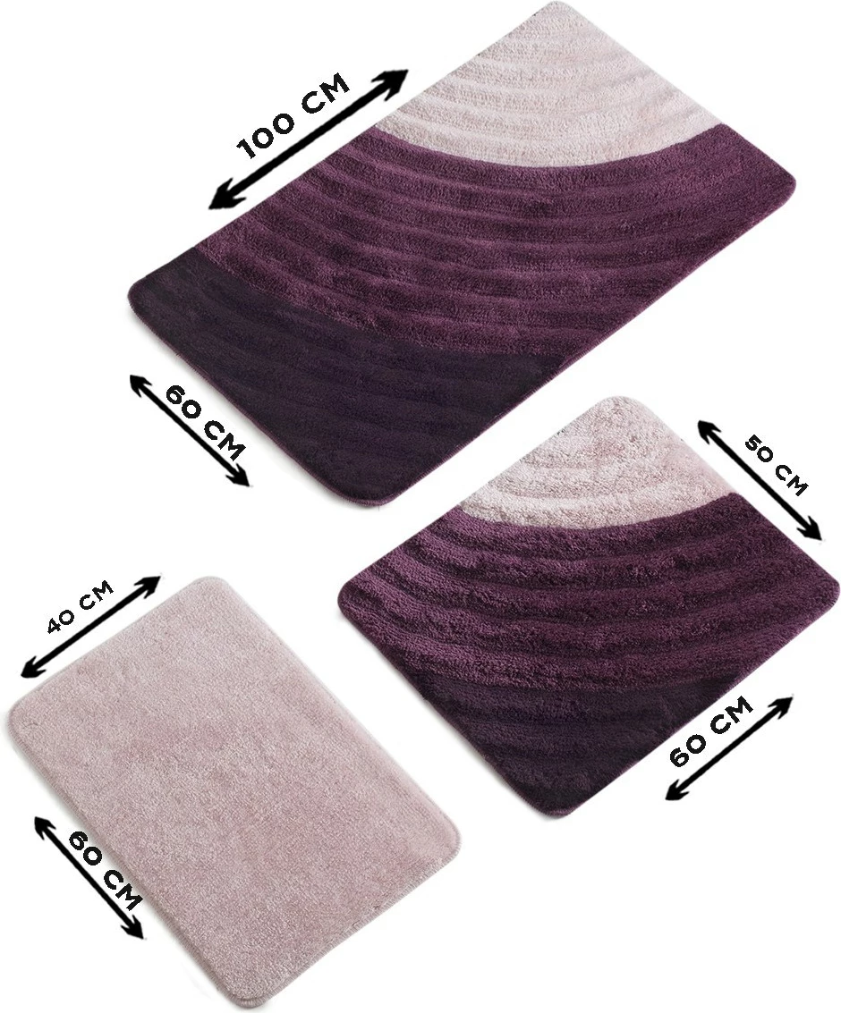 Set tapetash për banjo akrilik (3 copë), Mijolnir, ngjyrë vjollcë