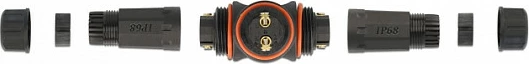Konektor kablli DeLOCK T-shape, 2-pin, IP68, i vidhosshëm, 85-260 V, 4.5-7.5 mm, i zi