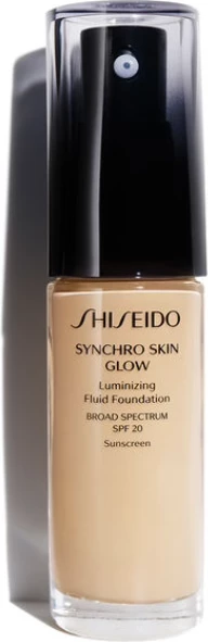 Fondatinë Shisedo Synchro Skin Glow SPF 20, 3 Golden, 30 ml