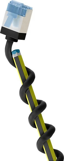 Kabllo rrjeti Goobay Cat.6a slim U/FTP 0.5 m, e zezë