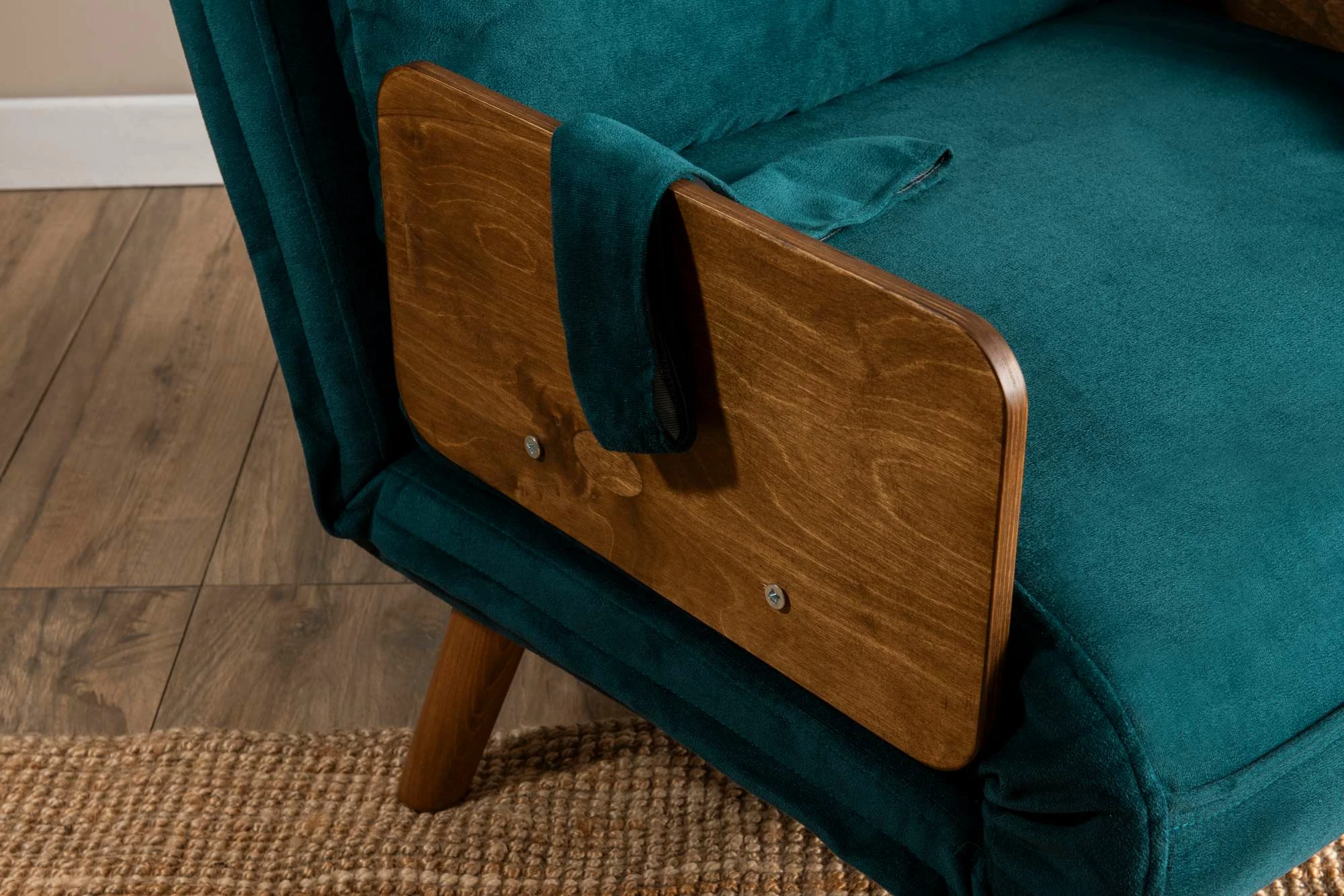 Krevat-karrige një vendi, Atelier del Sofa Cosmo, ngjyrë jeshile petrol