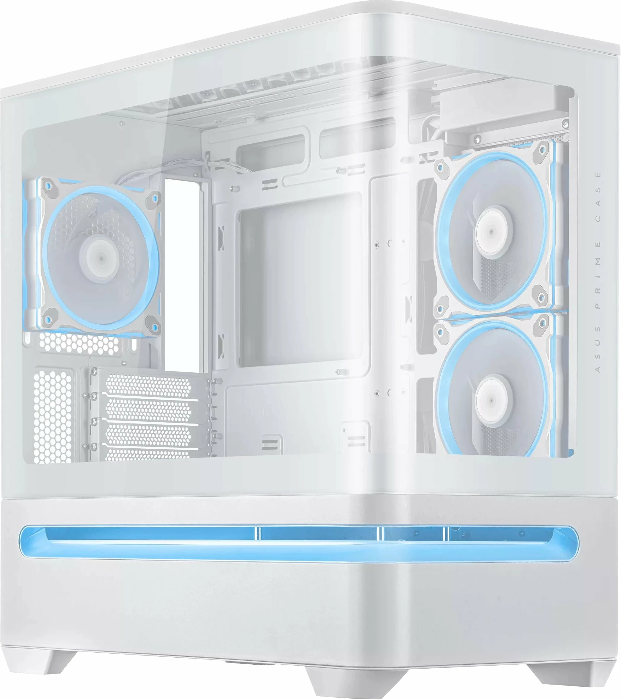 Kasë Asus Prime AP202 TG ARGB microATX/mini-ITX, mini tower, USB-C, pa furnizim, e bardhë