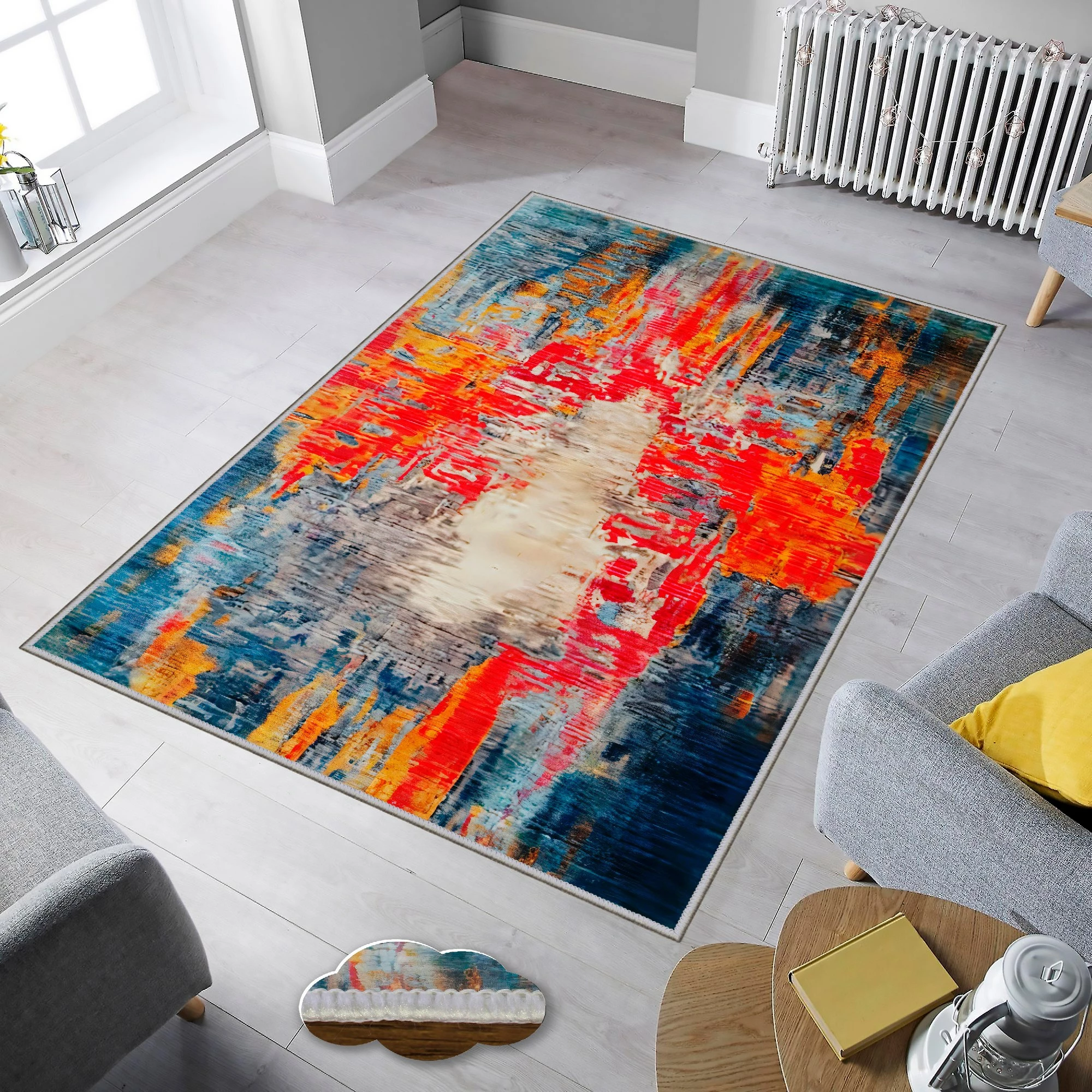 Qilim (80x150) Conceptum Hypnose, Wookece317, ngjyra të përziera