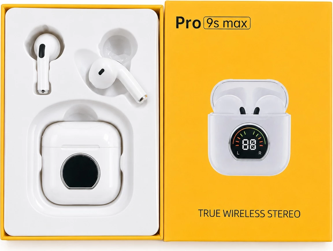 Kufje Wireless Pro 9s Max TWS me Ekran Baterie