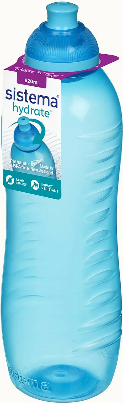 Shishe uji Sistema Twist ’n Sip Squeeze 620ml, plastike, blu