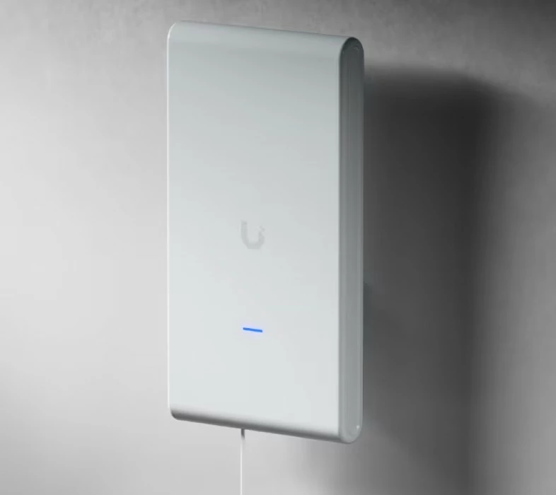 Pikë aksesi Wi‑Fi, Ubiquiti, U6 Mesh Pro (U6-Mesh-Pro), Wi‑Fi 6 dual‑band 2.4/5 GHz 4 rrjedha, PoE GbE, e brendshme/jashtme, e bardhë, me PoE adapter