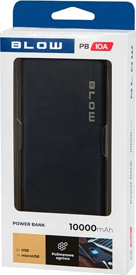 Power bank BLOW PB10A 10000mAh, e zezë 5