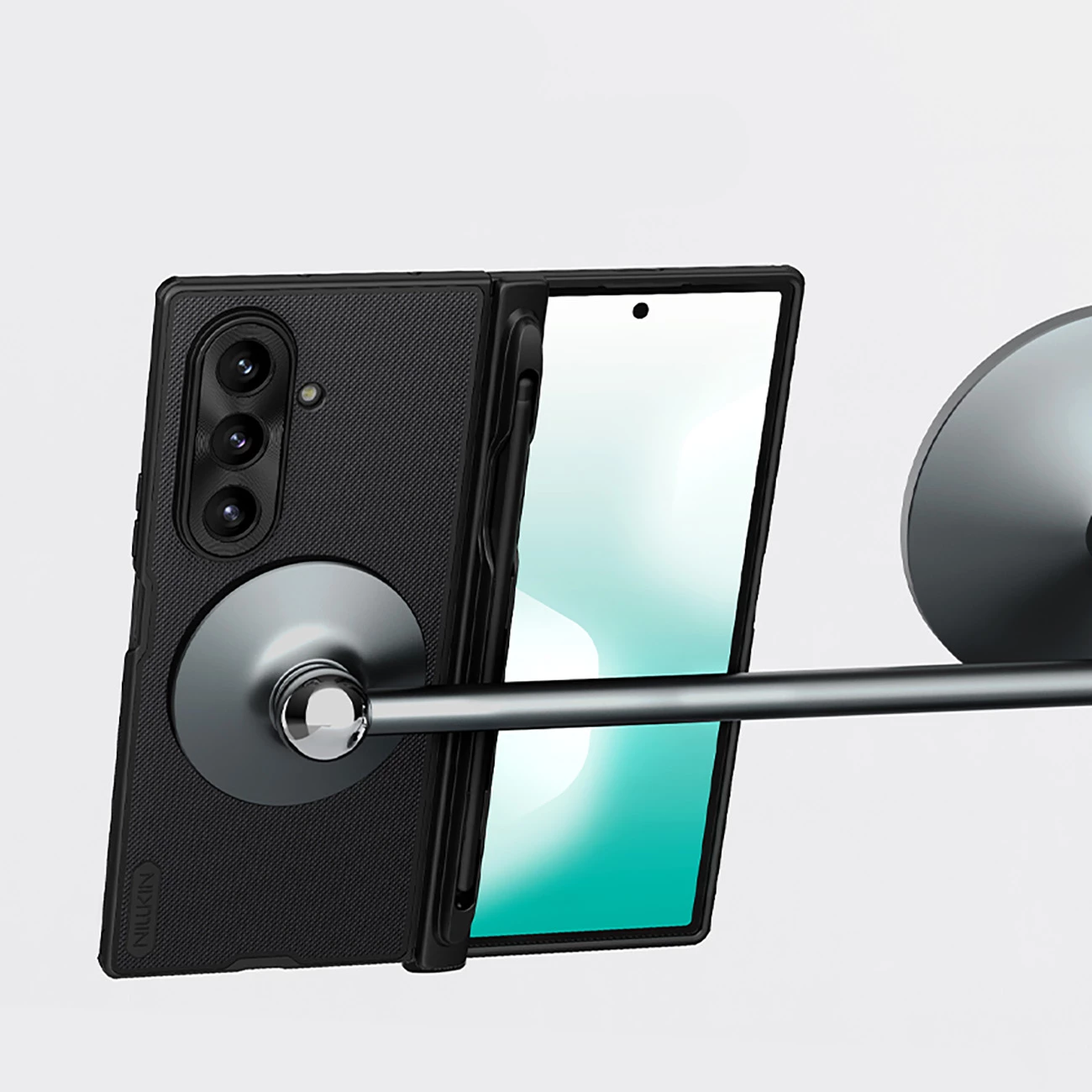 Mbështjellës Nillkin Super Frosted Shield Fold Magnetic për Samsung Galaxy Z Fold 7, kompatibil me MagSafe, ngjyrë e zezë
