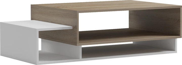 Tavolinë kafeje Dekost, ngjyrë sonoma-bardhë, 105x50x32cm