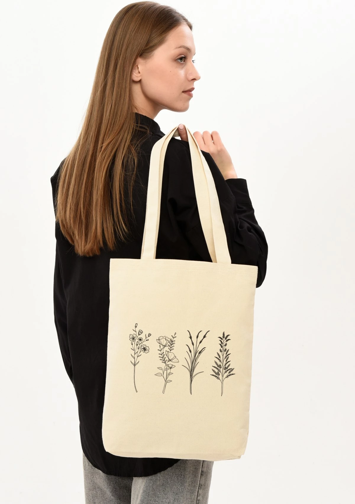 Çantë tote Zoozie Bags, krem, 35x40x8cm, 0487
