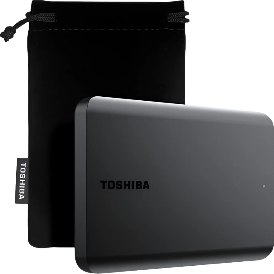 Disk i jashtëm Toshiba Canvio Basics Excl 1TB 2.5" USB 3.2 Gen 1, i zi, me qese mbrojtëse